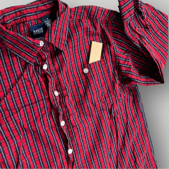 Basic Edition Button-Down Plaid Shirt - Picture 9 of 10